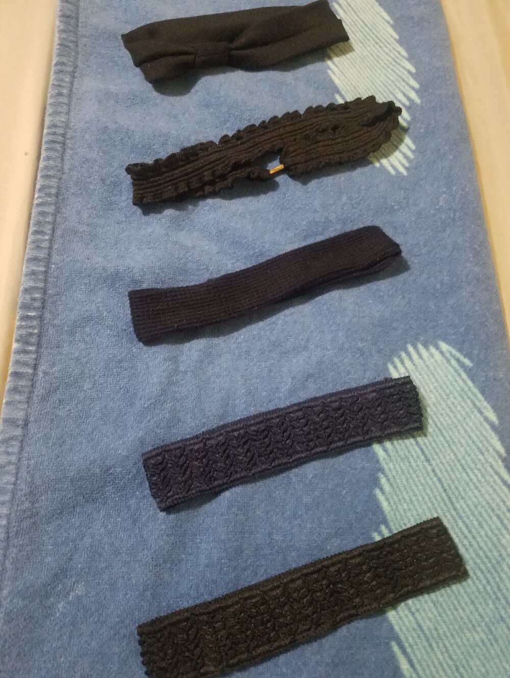 Black Knit Headband Set